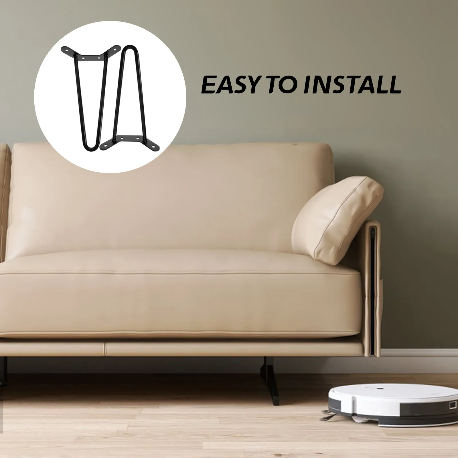 

2 шт. Упрощенные металлические ножки-шпильки для стола, прочные сменные ножки для кофейного столика, письменного стола, скамьи, обеденной мебели