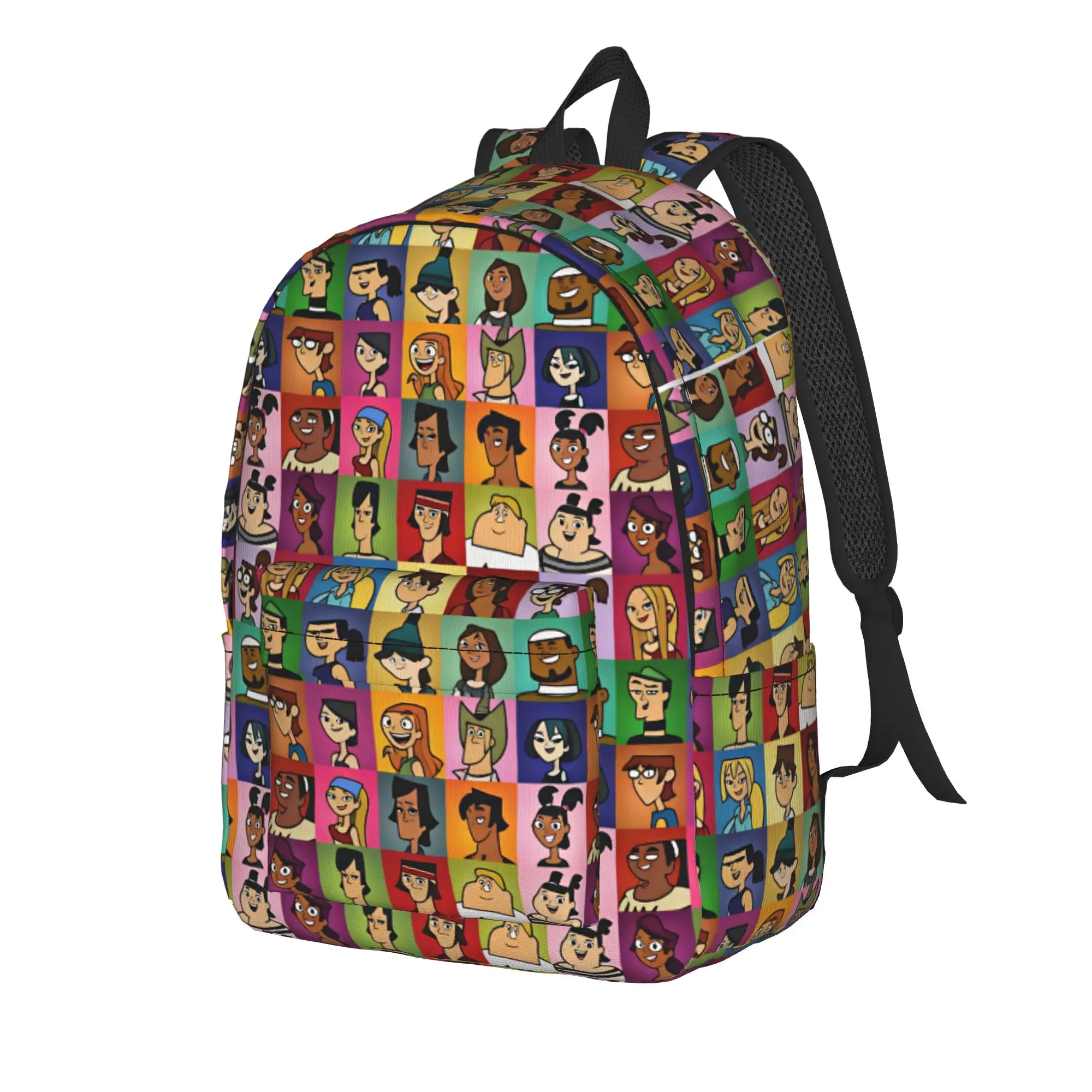 Totals Dramas Characters Backpack  Teen Polyester Workout Backpacks Lightweight Fashion School Bags Rucksack