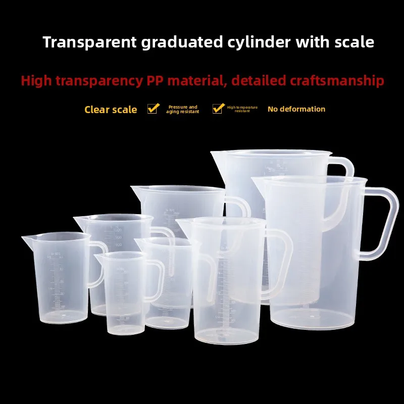 Thickened Plastic Measuring Cup Food Grade for Home Baking Tea Shop Use 2000ml 5000ml Large Size Kitchen Cooking Utensils