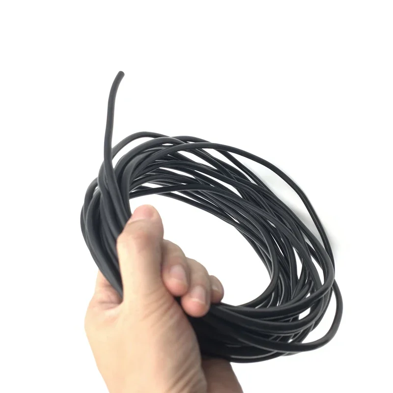 1Meter -60 ~200 DegrHeat Resistant I.D 2~19mm Black Flexible Silica Gel Pipe Aquarium Air Pump Soft Rubber Silicone Hose