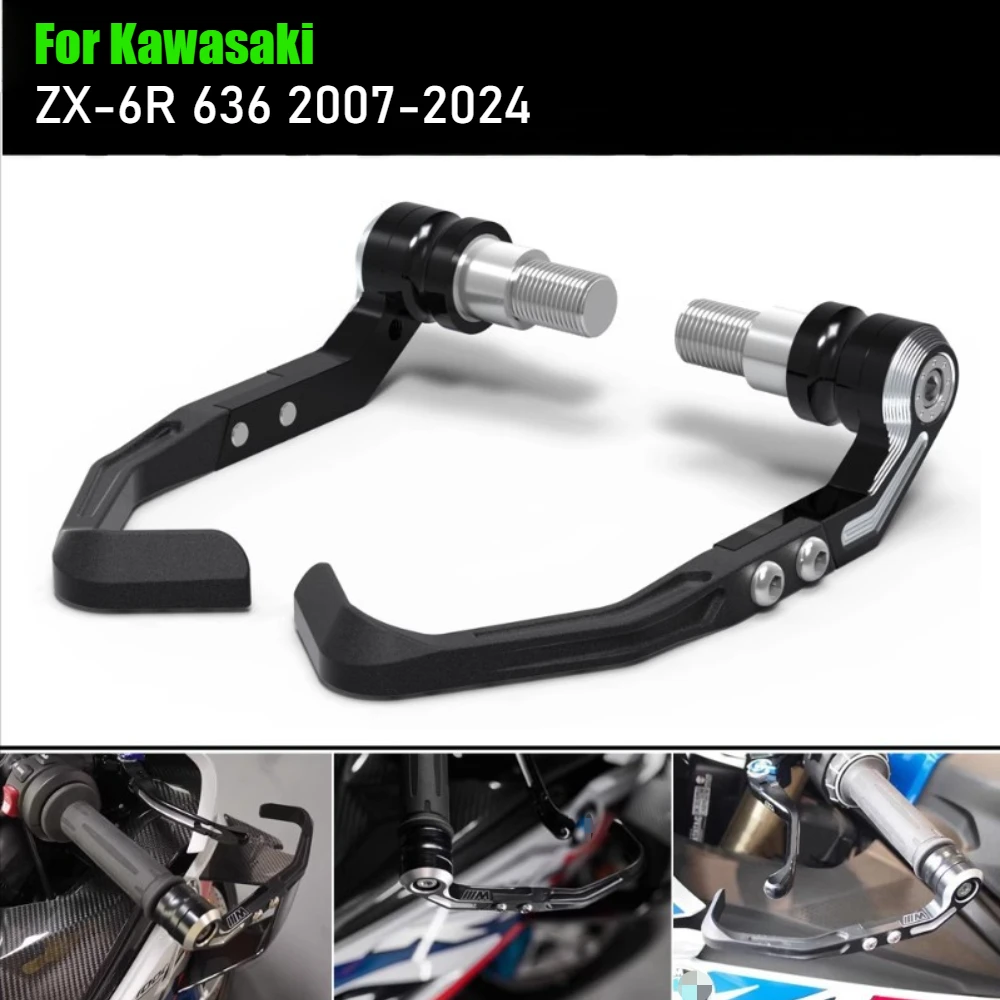 

For Kawasaki ZX-6R ZX636 ZX6R 2007-2024 Handlebar Brake Clutch Lever Protective Hand Protection CNC Motorcycle Bow Guard