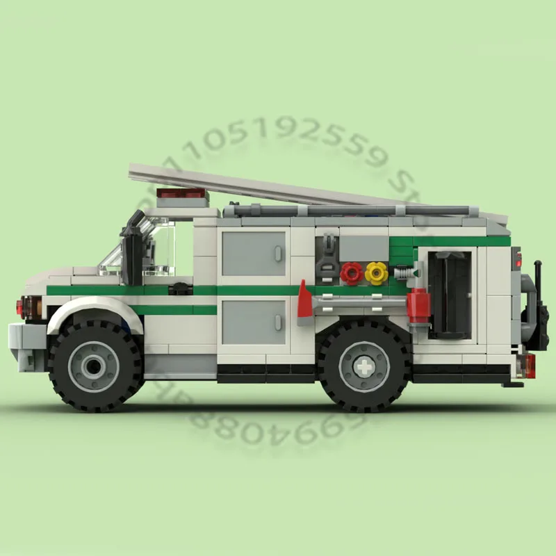 441 PCS Transport Car Forest Fire Service Medium Brush Truck - Type 6 MOC Customize Modular Building DIY Holiday Toy Gifts