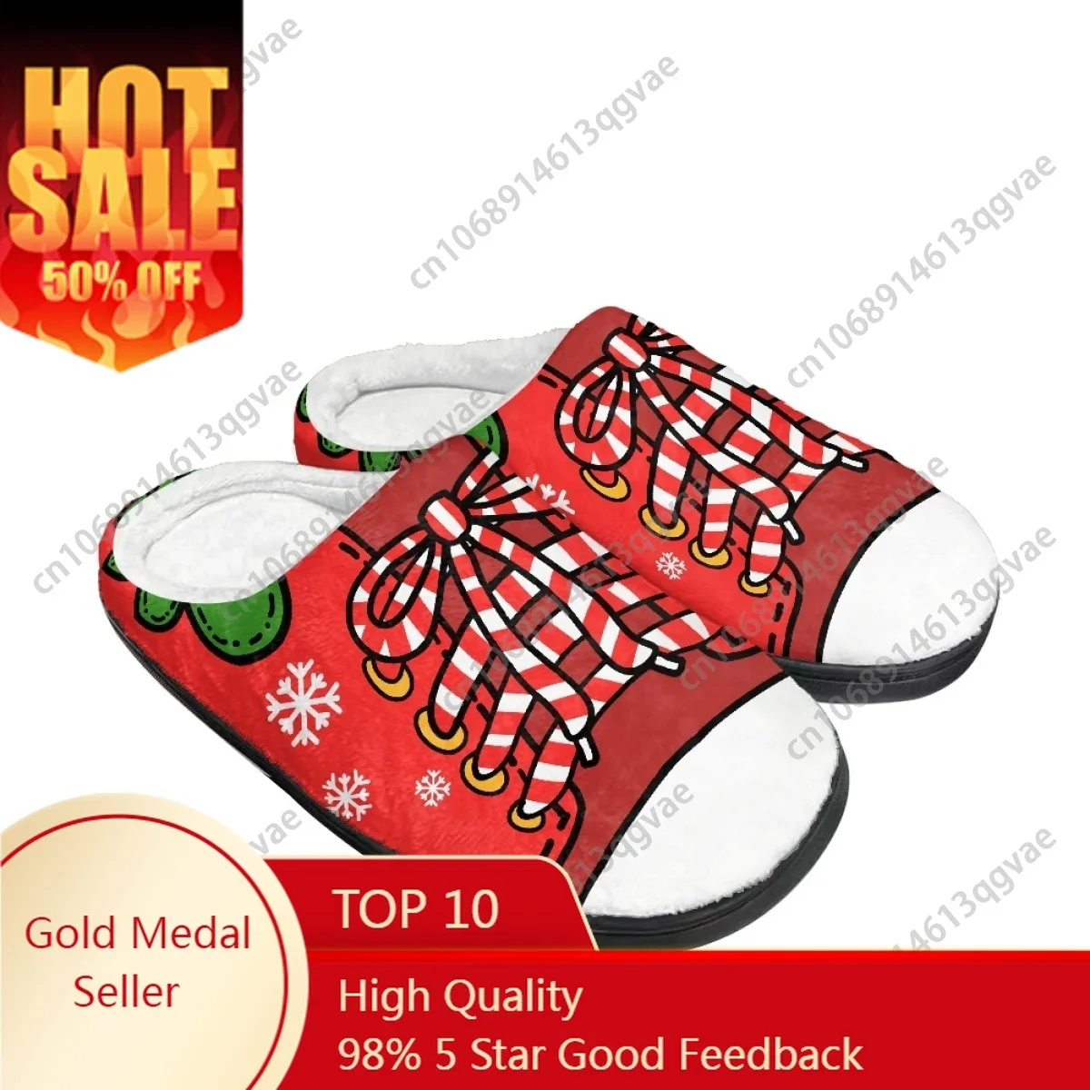 Christmas Lace Up Shoes Shiny Elk Skeleton Gingerbread Man Home Cotton Slippers Mens Womens Teenager Plush Keep Warm Slipper