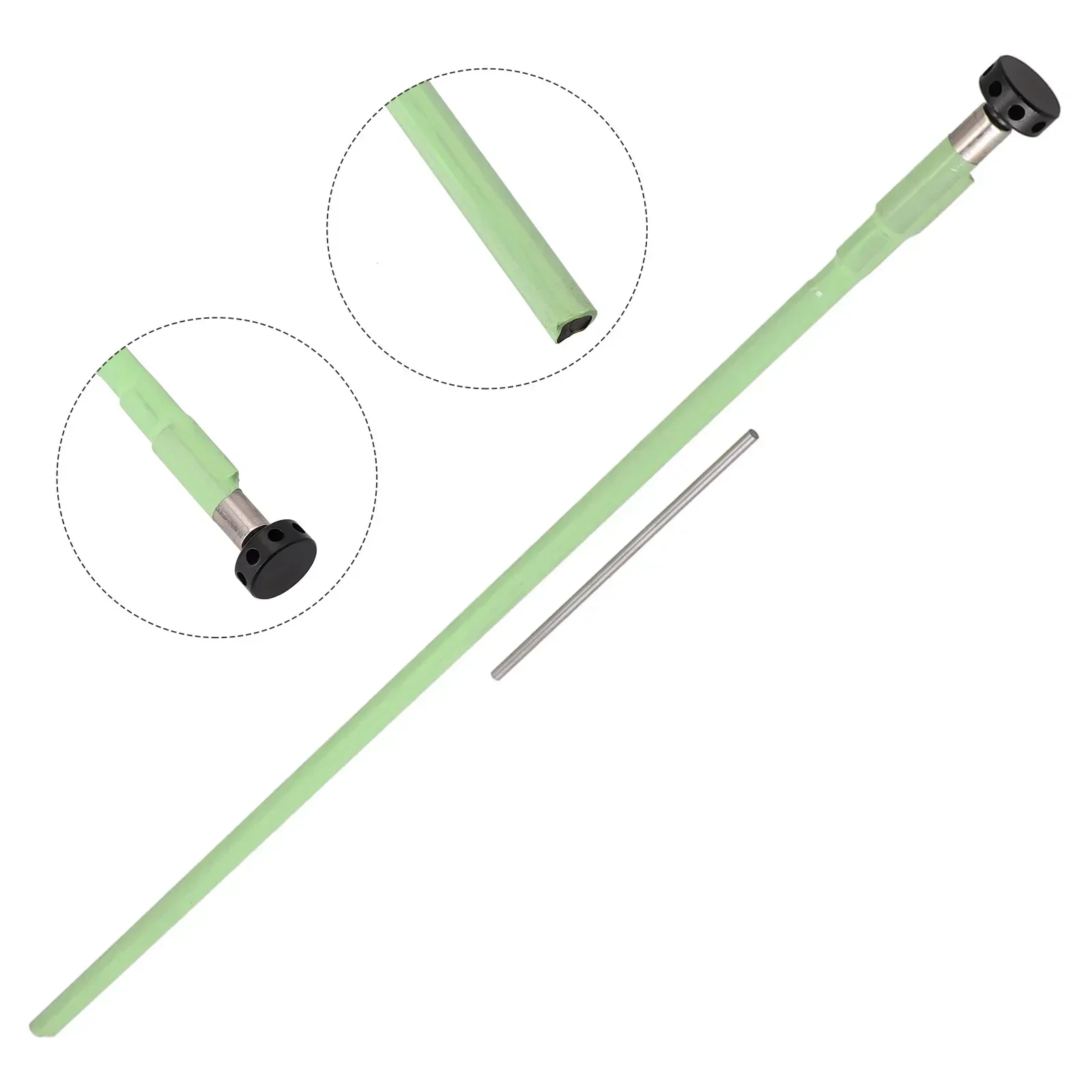 Two Way Guitar Truss Rod Green Guitar Metal Parts Truss Rod With Wrench 16.5in 420mm 8 Hole Adjustable Durable