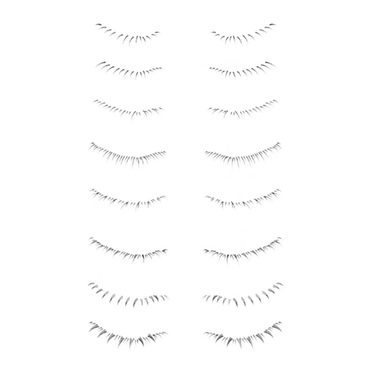 2-6pack Lower Eyelash Stickers DIY Realistic Eyelash Strips for Activity Travel