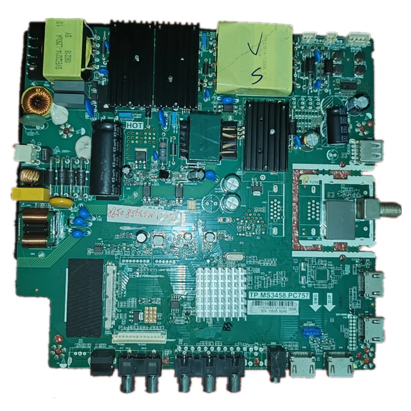 

TP.MS3458.PC757 4K TV motherboard tested with physical photos, 2 different power versions