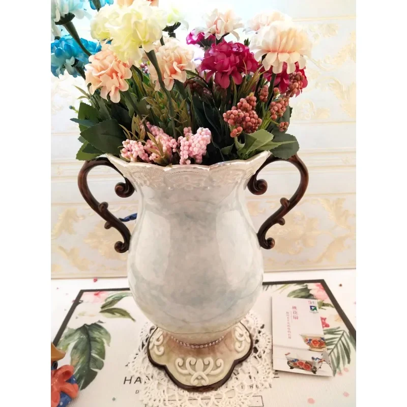 Export boutique pure hand-painted ceramic magpie large vase new home gift European flower ware