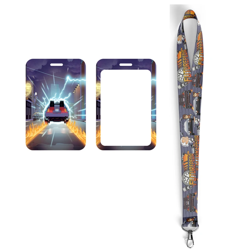 Back To The Future Movie Lanyard For Keychain ID Card Cover Pass student Mobile Phone USB Badge Holder Key Ring Accessories