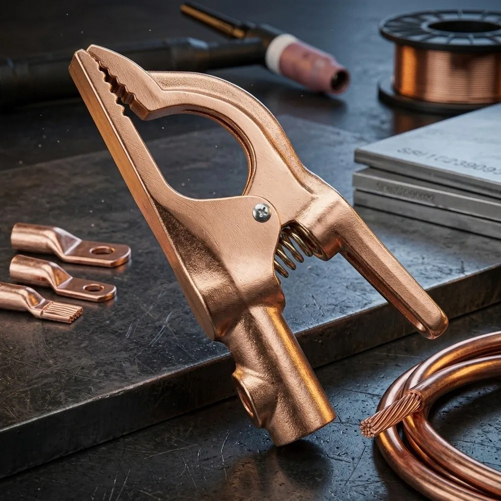 for-high-conductivity-500a-copper-ground-clamp-for-welding-machines-featuring-360-rotation-and-35mm-jaw-opening