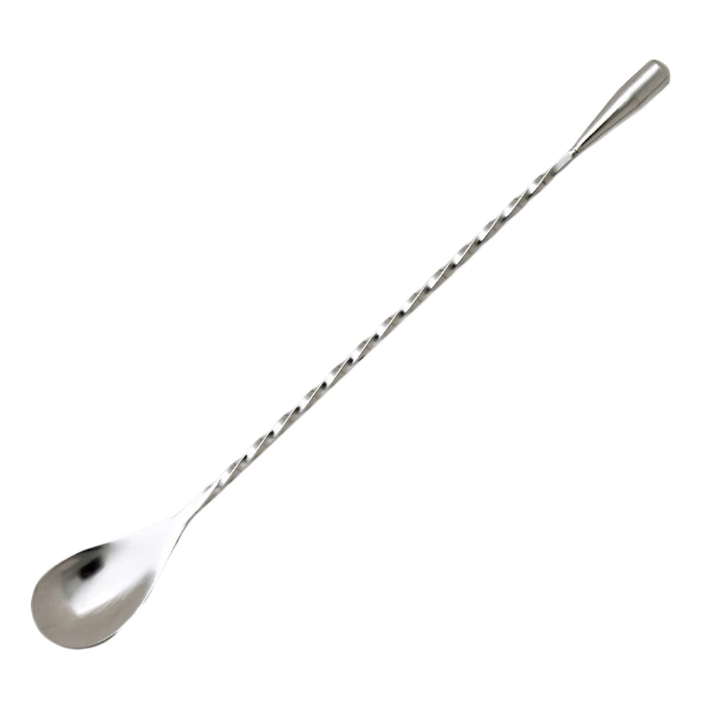 

3PCS Long Stainless Steel Cocktail Stirring Spoon Bar Ice Coffee Tea Strainer Spiral Coffee Spoon Mixer Reusable