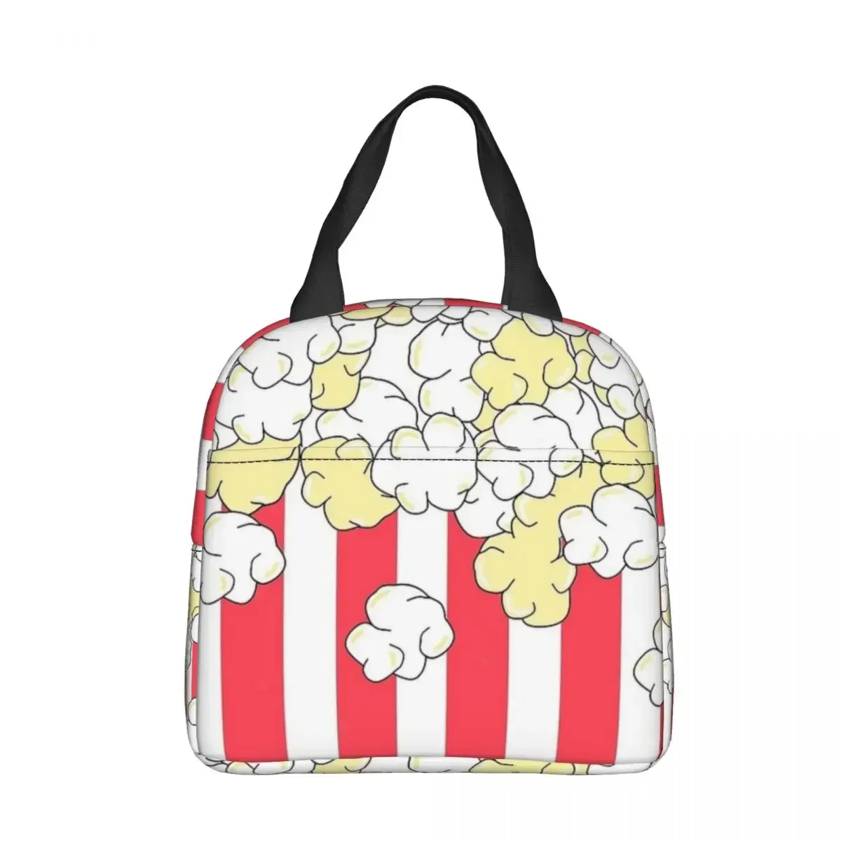 

Movie Night Buttered Popcorn Insulated Lunch Bags Cooler Bag Reusable Leakproof Tote Lunch Box Food Handbags Beach Picnic