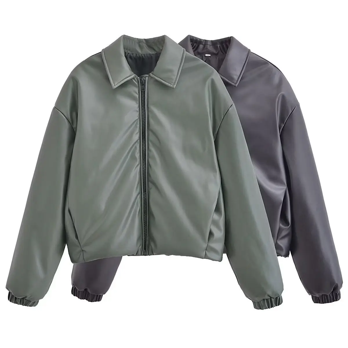 

Куртки-бомберы, женская куртка в американском стиле, зимняя кожаная куртка-пуховик со вставками, изолированная для ночного клуба, готическая, острая, в стиле панк, декоративная, на каждый день