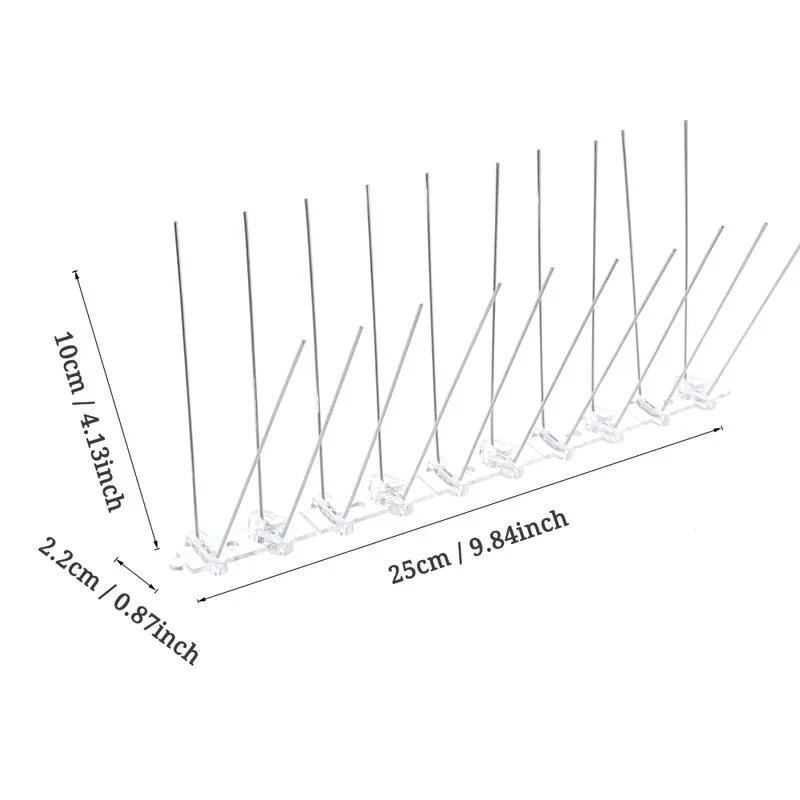 25cm ze stali nierdzewnej ptaki kolce ogrodzenia kominy balkonowe anty-Bird gołąb Protector odstraszające giętkie zestaw do paznokci cierniowe