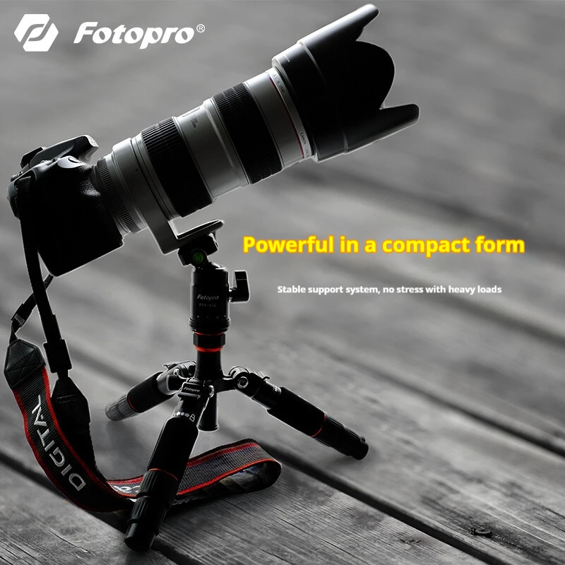 Fotopro M4C Mini Tripod: Portable Carbon Fibre Tripod for DSLR and Mirrorless Cameras, Ideal for Climbing and Macro Photography