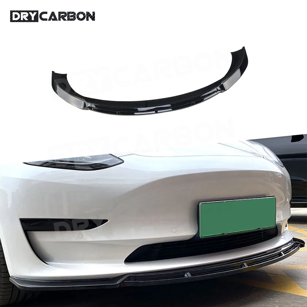 

Car Styling Body Kits Accessories ABS Front Bumper Lip Spoiler Diffuser Chin For Tesla Model 3 2017+