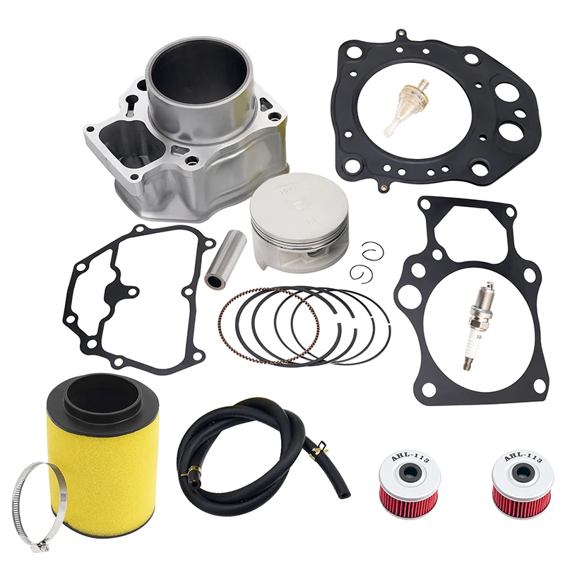 Motorcycle 86.5mm Bore Cylinder Piston Ring Gasket Filter Rebuild Kit For Honda TRX420 TRX 420 Rancher 2007-2013 12100-HP7-A00