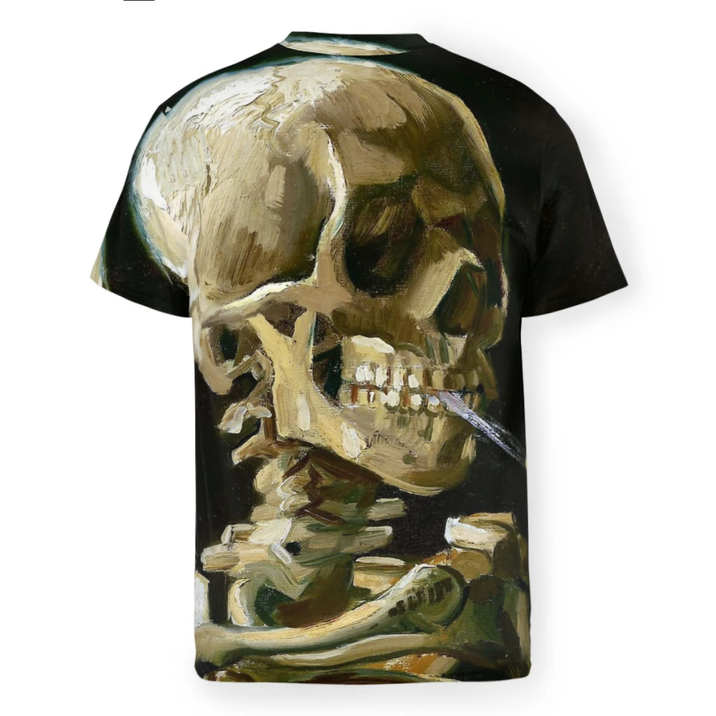 Harlock Skull Polyester TShirt for Men Gogh Soft Summer Thin T Shirt High Quality Trendy