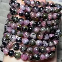 2bracelets AKAC approx7-7.8mm natural watermelon tourmaline  bracelet beads