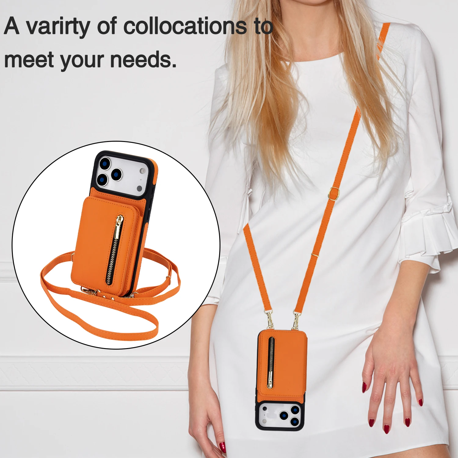 Luxury Crossbody Wallet Leather Cards Holder Case For iPhone 17 16 15 14 13 12 11 Pro Max FE Shockproof Stand Bag Pocket Cover