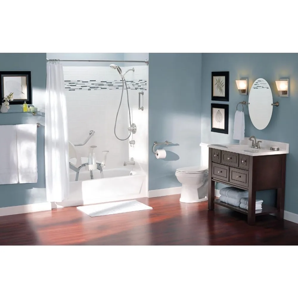 24-inch badkamerveiligheidshandgreep met handdoekhouder, afwerking van geborsteld nikkel voor ondersteuning voor ouderen en gehandicapten