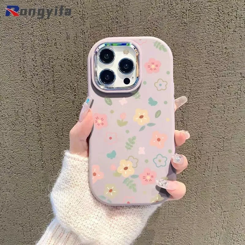 

Korean Vintage Floral Casing For Samsung Galaxy A73 5G A22 A02 A12 A11 A20S M32 4G M22 F22 M02 M12 F12 M11 Note 10+ A7 Cover
