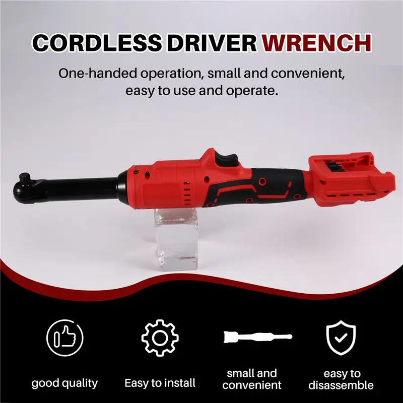 Mar.Extended Electric Ratchet Wrench Cordless Driver 3/8Inch Impact Removal Screw Nut Power Tools For 18V Battery