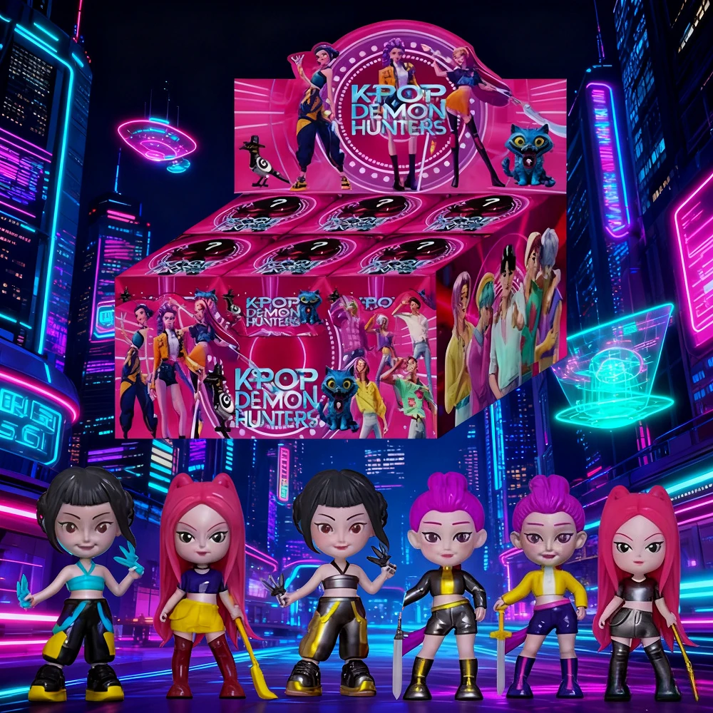 

Аниме Kpop Devil Hunter слепая коробка разборка забавная слепая сумка маленькая статуя периферийная модель настольная слепая коробка украшение подарок