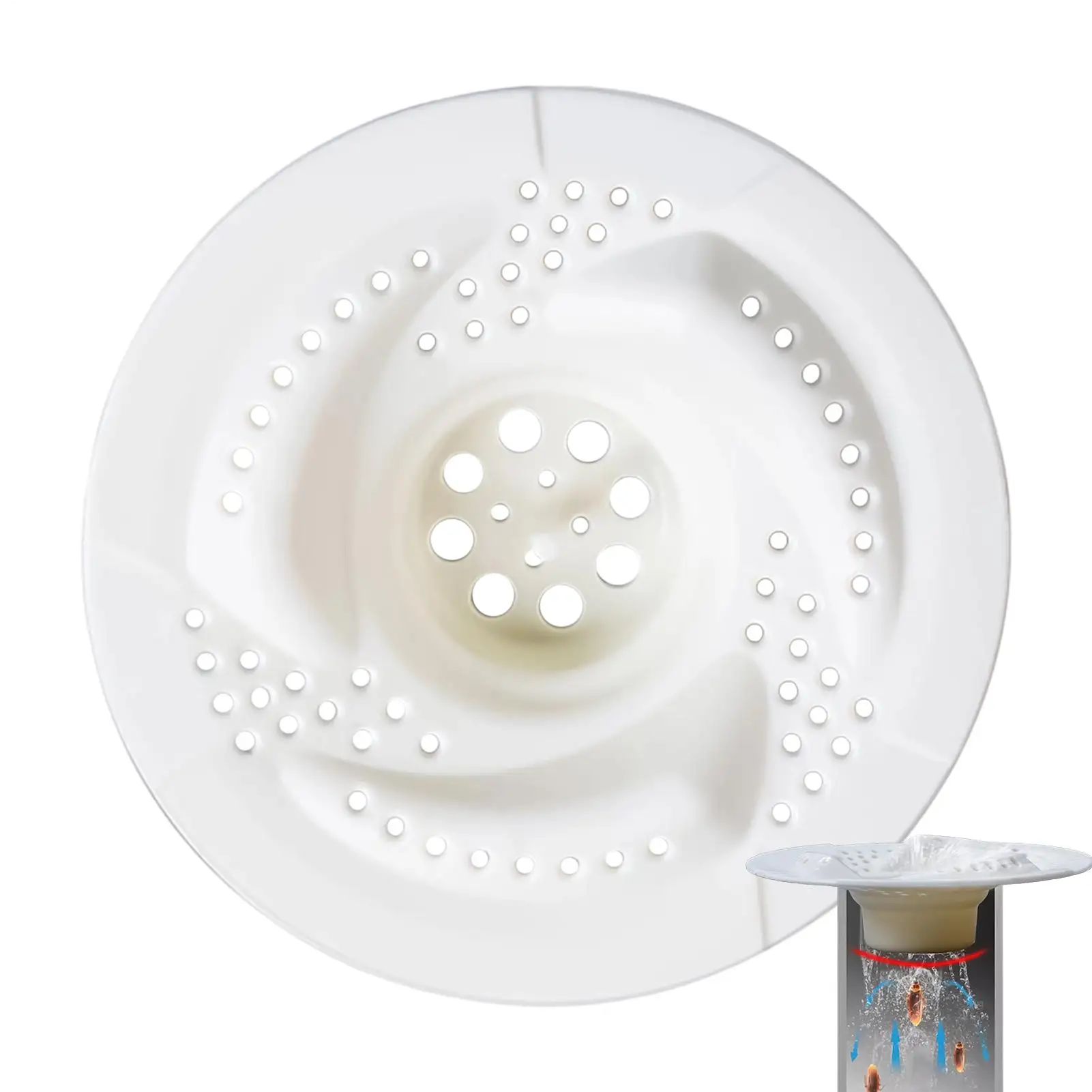 

Shower Drain Anti-Clogging Sealed Filter Bathroom Floor Strainers Protectors Cover for Home Apartment Dorm Kitchen Laundry