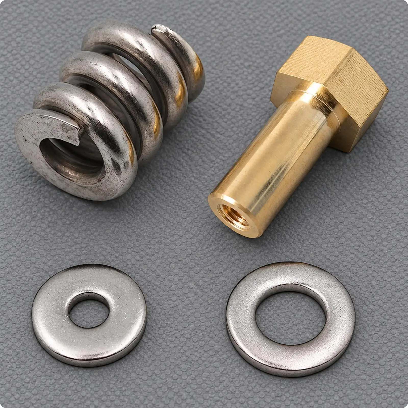 Spring Barrel Nut Assembly Threaded Brass Barrel Nut with Spring and Washers Pool Filter Fastener Kit Hex Head