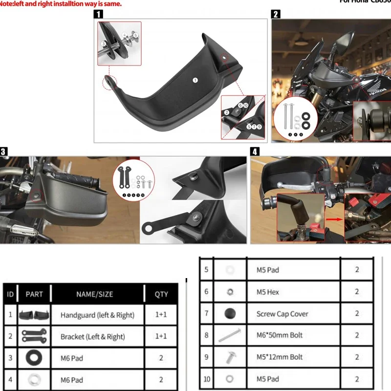 For HONDA CB650R CB 650R CB650 R 2019-2020 Motorcycle Hand Guards Handle Protector big Handguard Handlebar