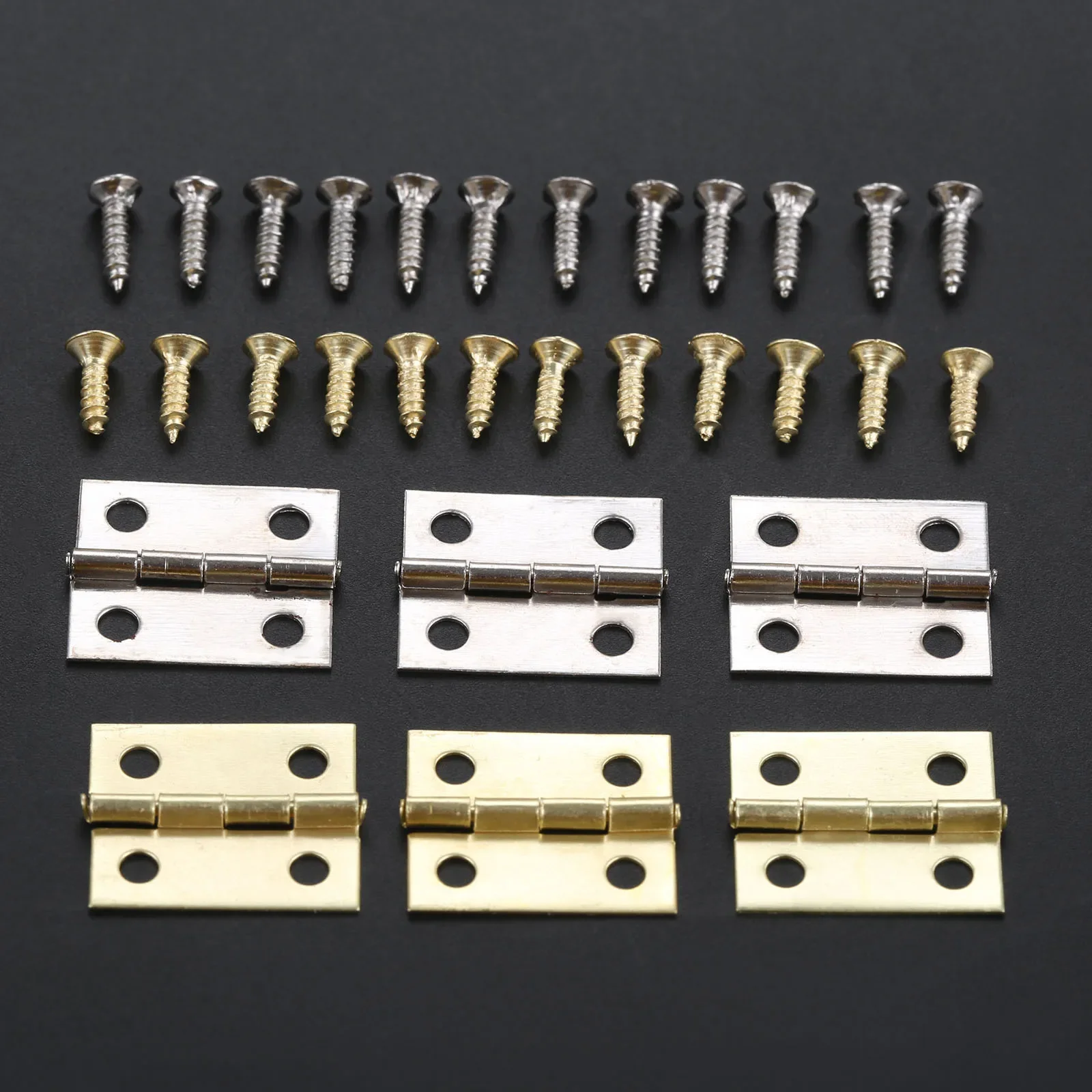 20Pcs Mini Cabinet Hinges Furniture Fittings Decorative Small Door Hinges for Jewelry Box Furniture Hardware 18*16mm