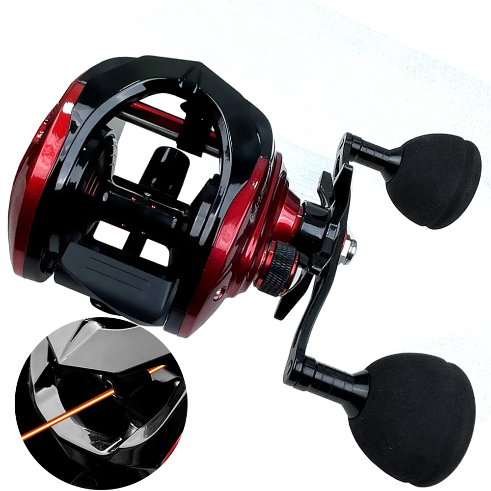 New Magnetic Brake Baitcasting Fishing Reel 6.4:1 Gear Ratio Drag Power 15KG Metal Deep Spool for Bass Pike Fishing Tackle Pesca