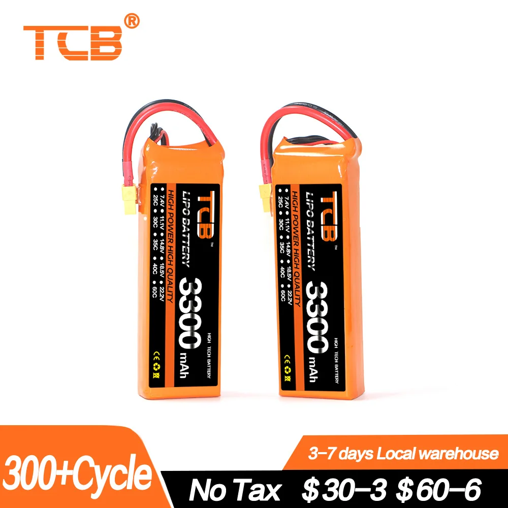 

2S RC Toy LiPo Battery 7.4v 1300mAh 2200mAh 3300mAh 4500mAh 6000mAh 25C 35 C 60C For RC Airplane Drone Car Helicopter 2S LiPo