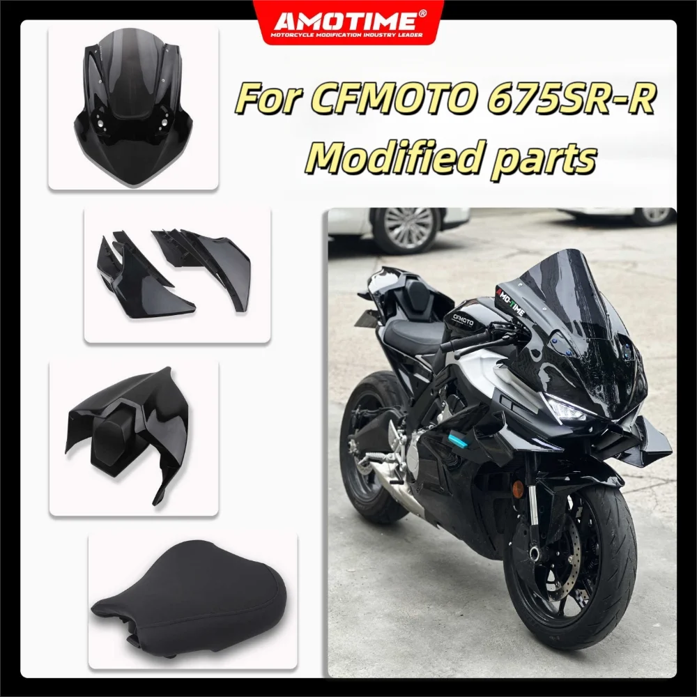 Für CFMOTO 675SR-R Körper vorne Gesicht Starrflügel Sitzkissen Hinterer Buckel Modifikation Motorradzubehör