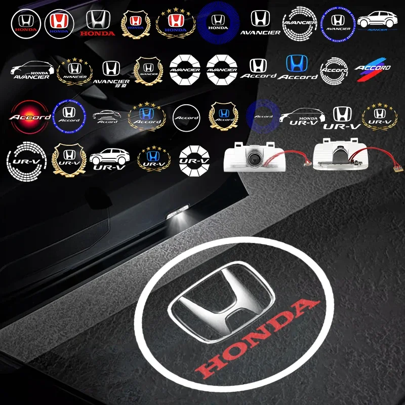

2pcs Led Car Door Welcome Light Auto Logo Courtesy Projector Lamp for Honda S Accord Elysion CR-Z Odyssey SPIRIOR Accessories