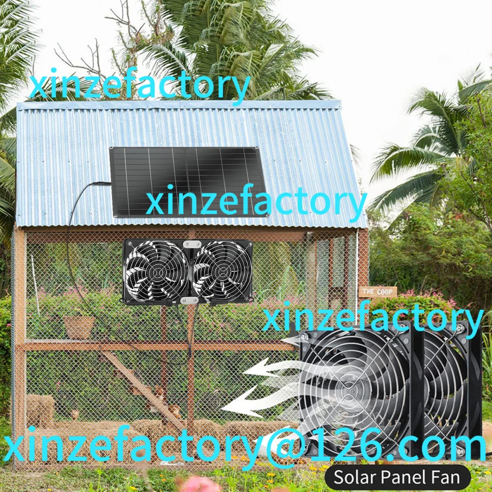 

Customizable 15W 12V Solar Fans IP65 Waterproof Solar Powered Fan Kit Regulate Temperature Solar Access