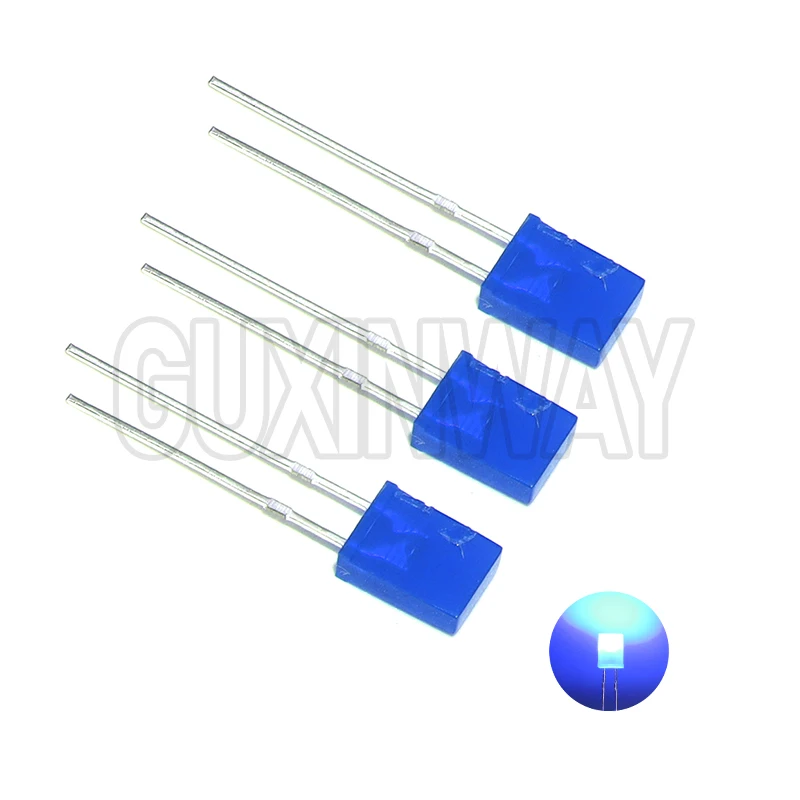 100 Uds cuadrado 2*5*7mm diodo LED 2X5X7mm 5 colores rojo amarillo verde azul blanco Kit de diodo emisor de luz LED para bricolaje