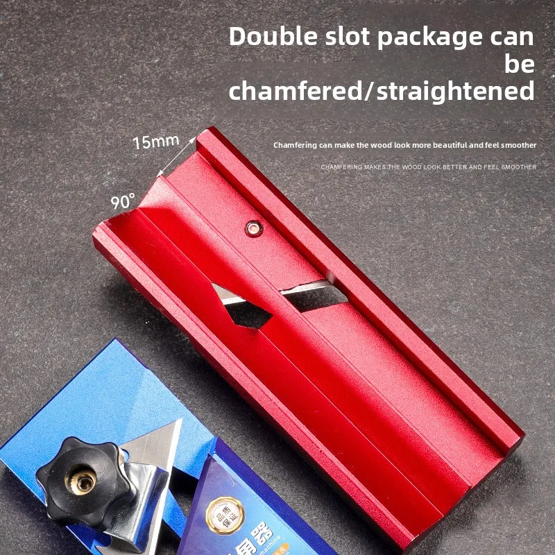 Multifunctional thickened v-type aluminum alloy woodworking chamfer 45 degree oblique angle deburring hand tool chamfer