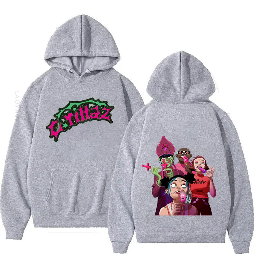 

Gorillaz Theme Sweatshirts for Men Men's Hoodies Hipster Pullover New & Graphic Spring and Autumn Long Sleeve Hoodie Hooded