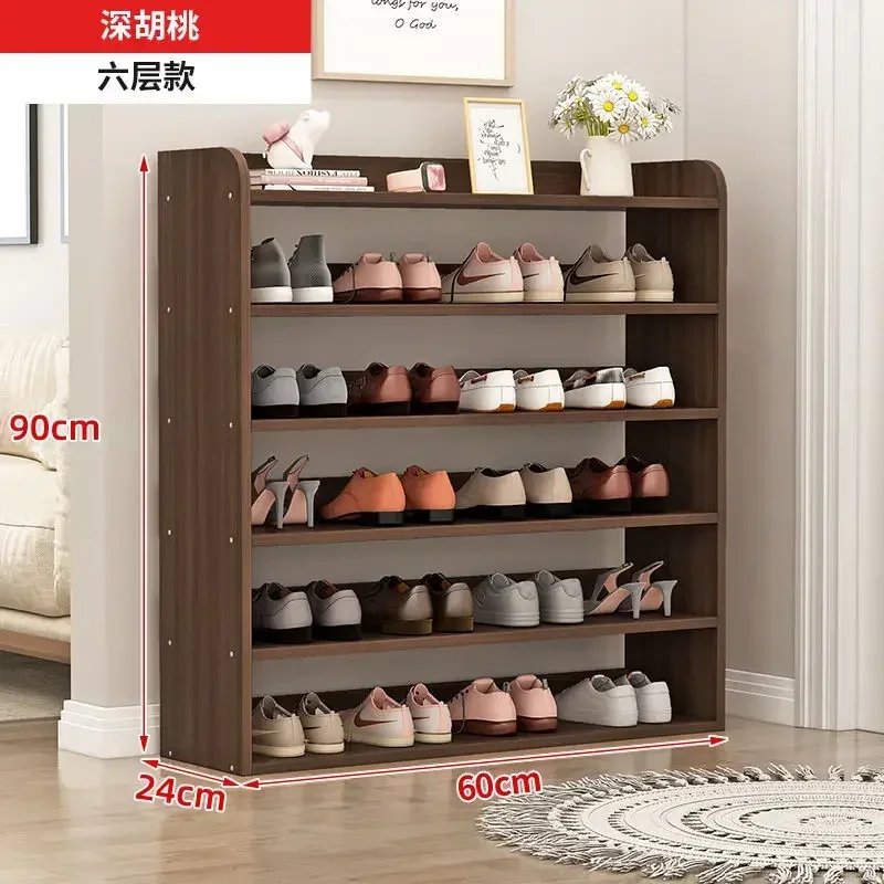 

Простая деревянная полка для обуви, шкафчик для хранения большой емкости у двери, многослойная за пределами двери общежития, арендованный дом.