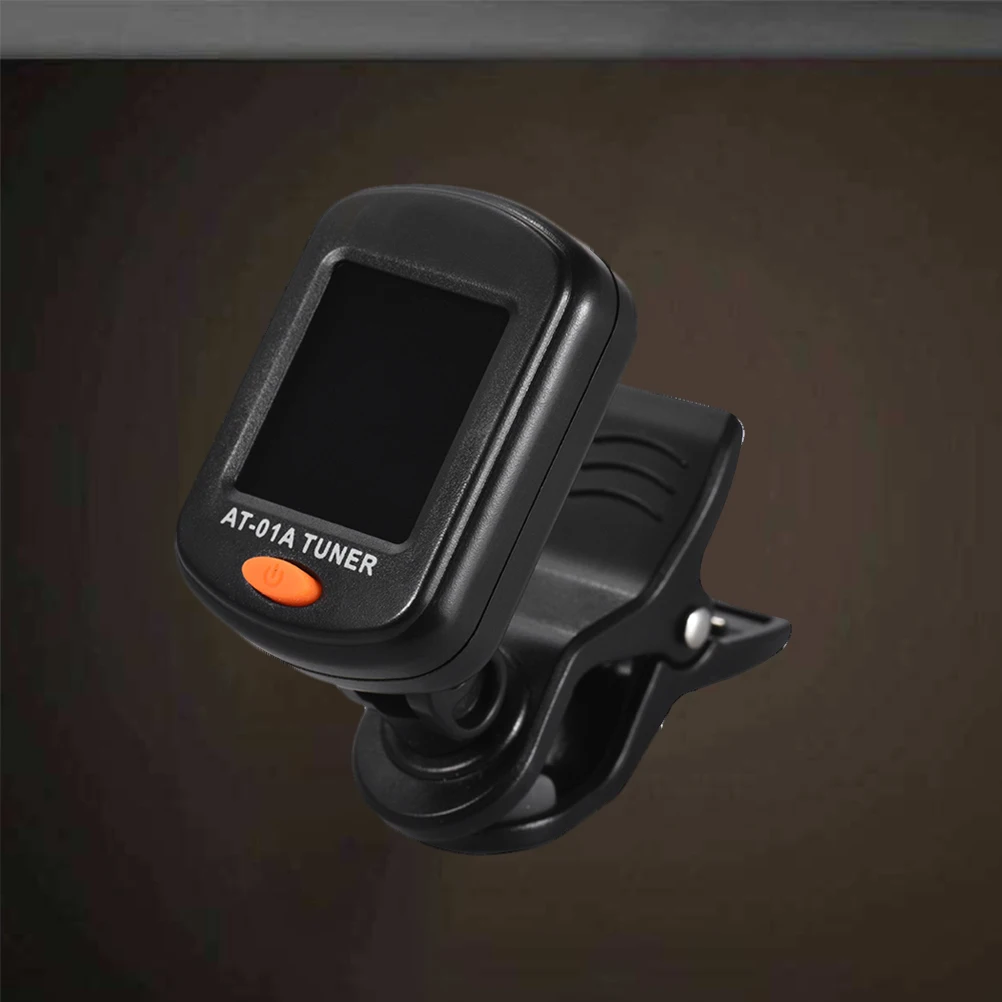 

Guitar Tuner Ukulele Violin Bass Electronic Tuner 12 Tone Modes Clip Design Universal Instrument Tuning Tool