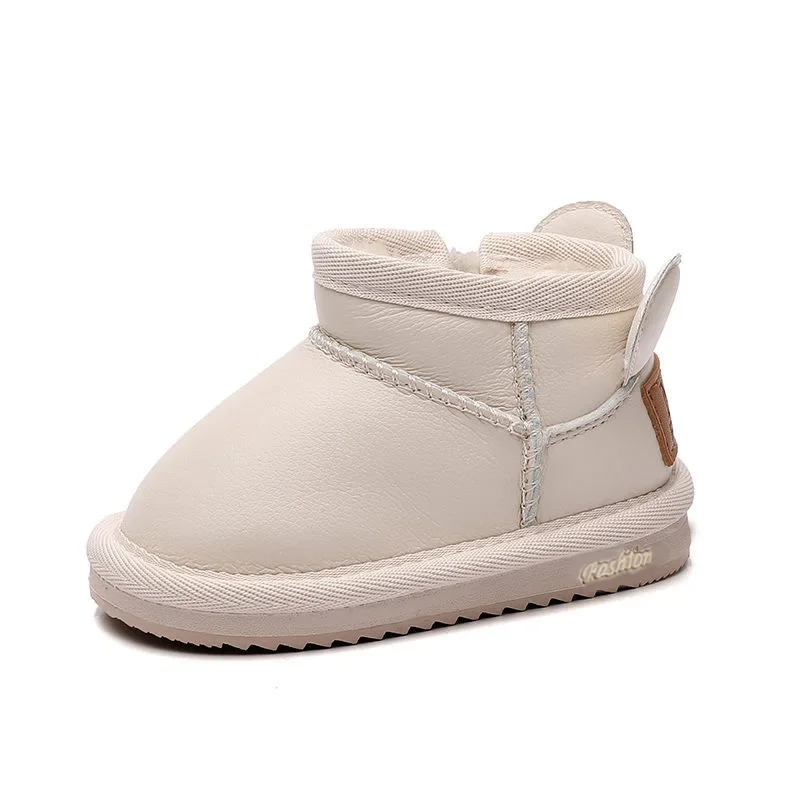 Kid Snow Boot 23Winter Girl Boot Allmatch Warm Cotton Shoe Kid Winter Shoe Classic Ankle Boot Comfort Boy Sneaker Bota Infantil