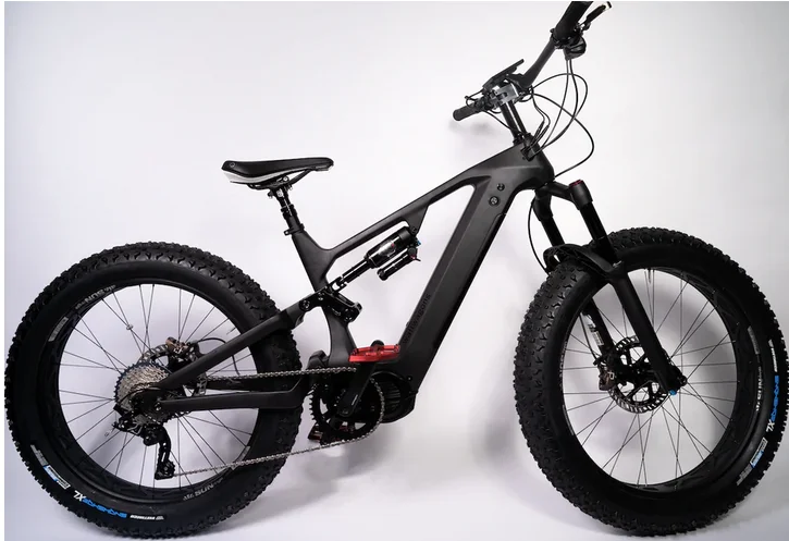 Carbon Fiber Fat Tire Dengfu E23 Ebike Frame Bafang G510 M620 1000w Motor Hidden Down Tube Battery Full Suspension Frame - view 5