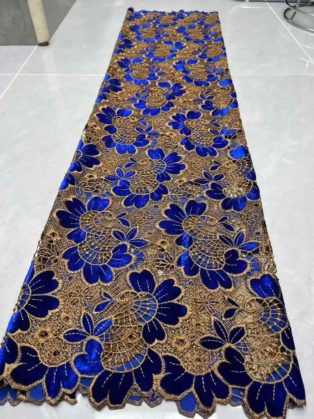 2026 Purple African Nigerian Velvet Lace Fabric High-Quality Embroidery for Wedding Party Sewing SHXI