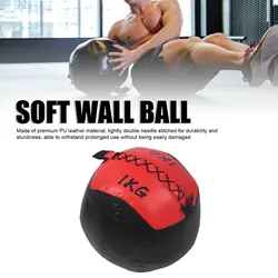 Weighted Wall Ball 2.2lb 1KG PU Leather Soft Exercise Fitness Weight Ball For Strength Stretch Training