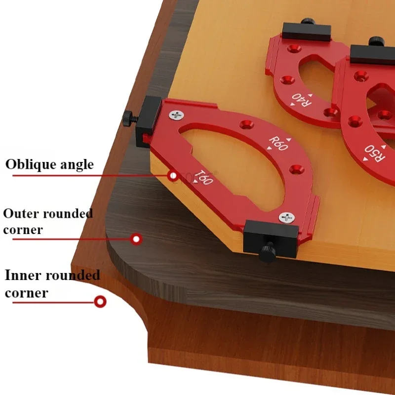 

Электрический роутер для резки RT угловой шаблон для деревообработки Φ радиус угла дуги позиционирования шаблон угловая форма для снятия фаски