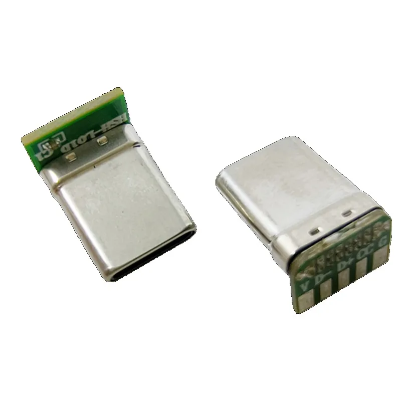 RHSH83145 Type-c 90 درجة ذكر 5 وسادة CTOC تمتد حالة الهاتف المحمول كابل بيانات موصل لعبة شحن PD التوصيل