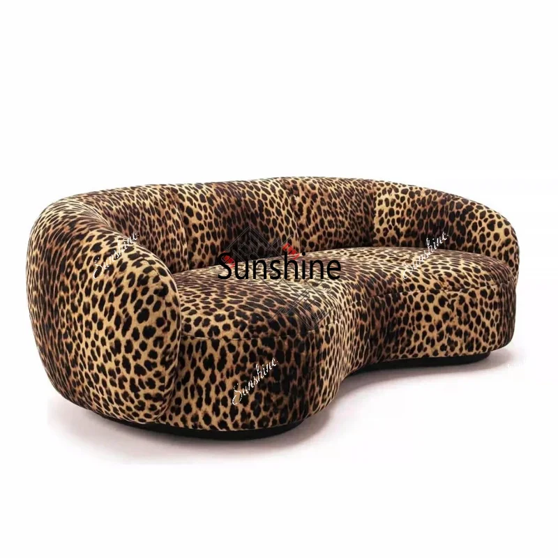 Modern light luxury curved living room villa B & B hotel leisure sofa