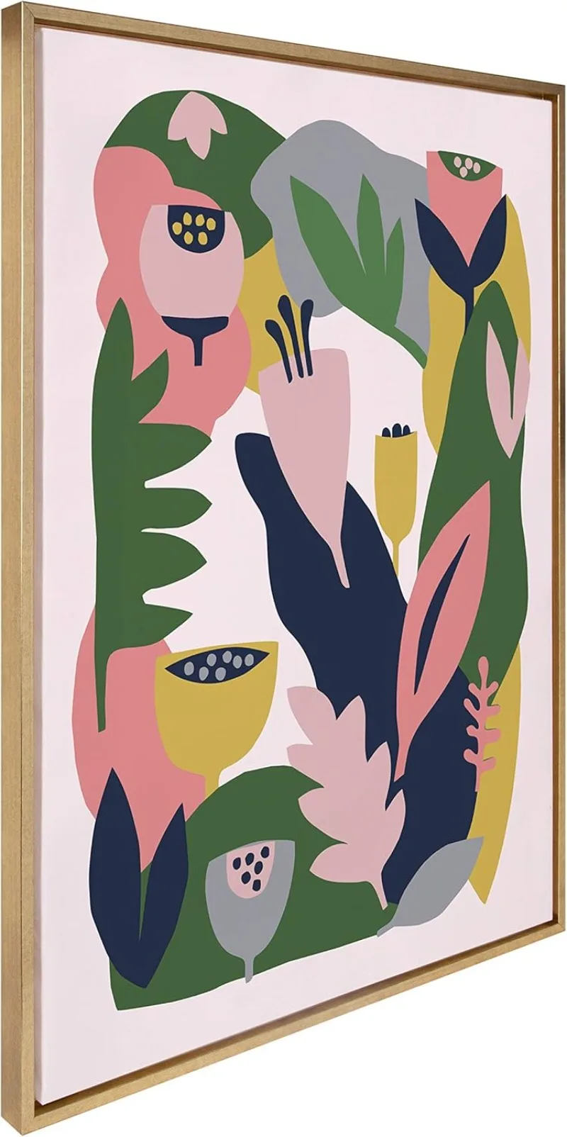 لوحة فنية جدارية من القماش بإطار للحديقة من ميريام فان نست، 28 × 38 ذهبي، ديكور حائط مستوحى من الطبيعة #2