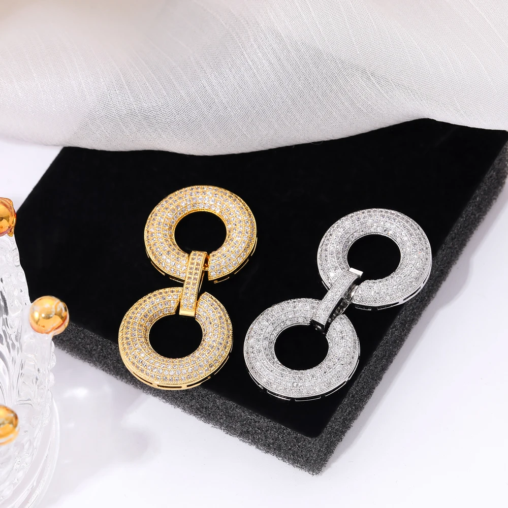 Juya DIY 18K Real Gold Plated Accessories Fastener Lock Closure Clasps For Needlework Baroque Pearls Jewelry Making Supplies